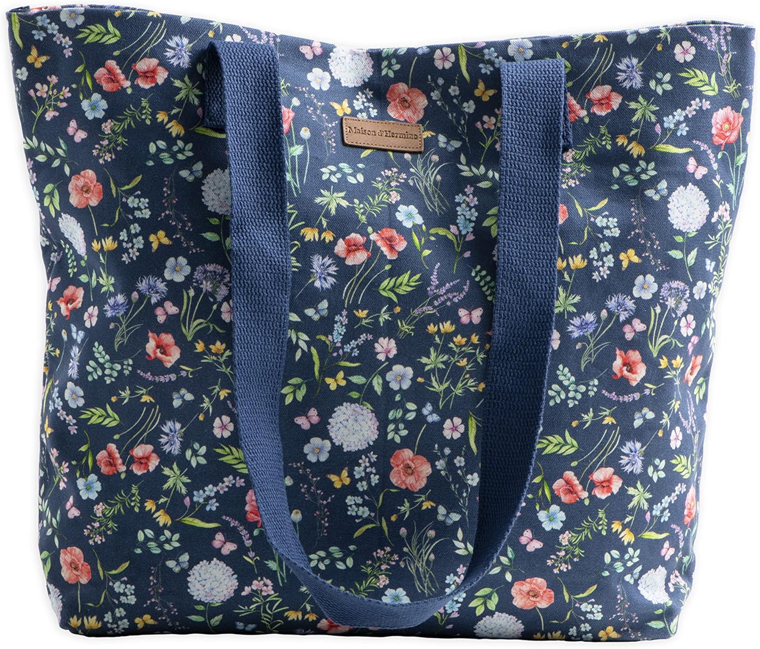 Maison d' Hermine Canvas Tote Bag for Women Cotton Canvas Reusable Shoulder Grocery Bags Handle Travel Easter Gifts