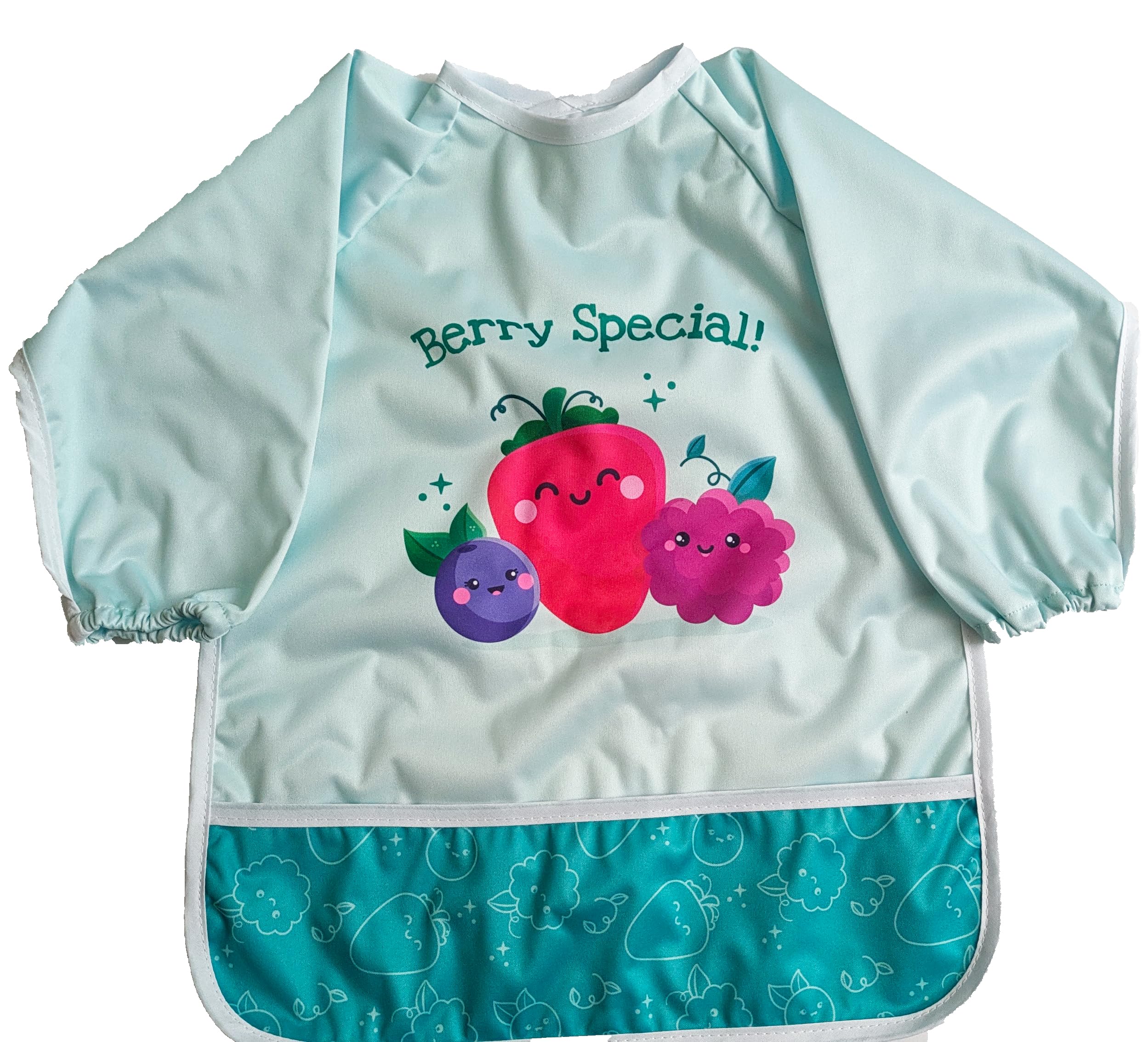 Madrona Brands Full Sleeve Waterproof Berry Special Toddler Baby Bib | Arts & Crafts Smock Cover, Paint Apron | Fits Kids 1-3 Years