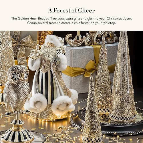 Miniatura 2 de MACKENZIE-CHILDS Golden Hour - Árbol de Navidad con cuentas, decoración de Navidad de mesa, tamaño mediano