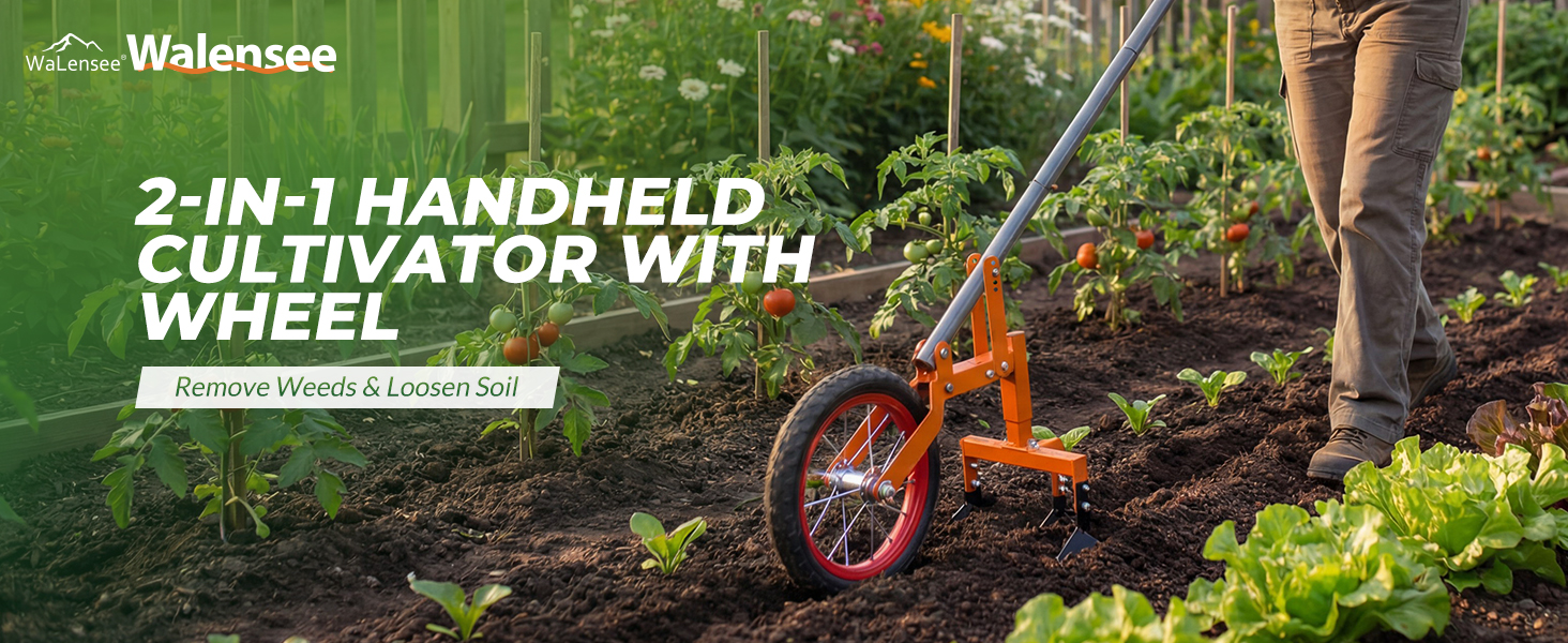 Amazon.com : Walensee 2-in-1 Manual Wheel Hoe Garden Cultivator