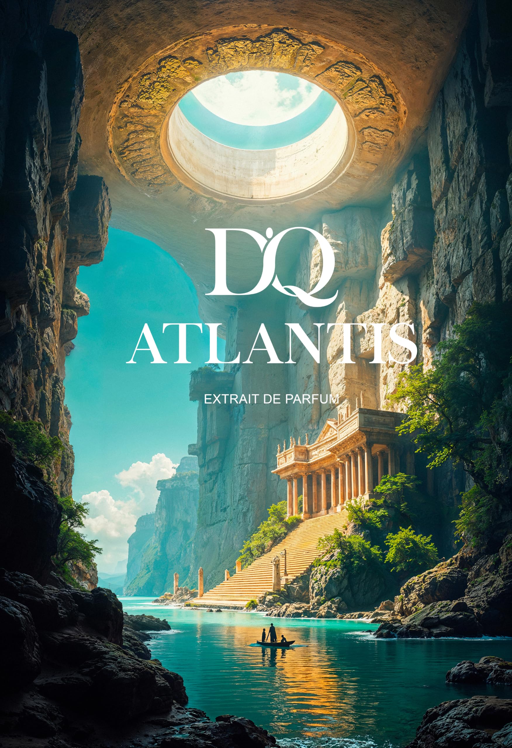 D'QAR ATLANTIS Extrait de Parfum Herren 50 ml – Frischer aquatischer Herrenduft mit Grapefruit, Ingwer & Bergamotte – Langanhaltendes Parfum