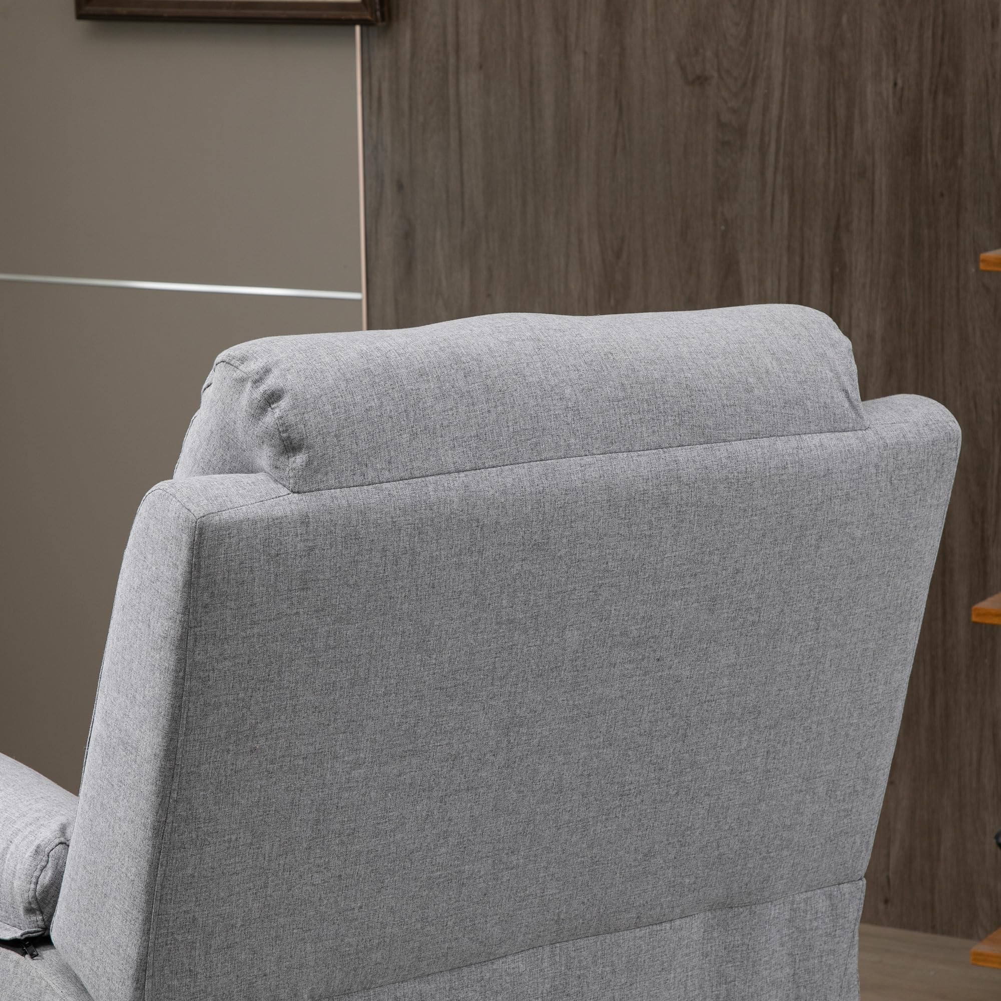 HOMCOM Poltrona Elettrica Alzapersona Reclinabile 160°, Poltrona Relax con Poggiapiedi, Tasche Laterali, Telecomando, per Soggiorno, in Tessuto Effetto Lino, Grigio Chiaro