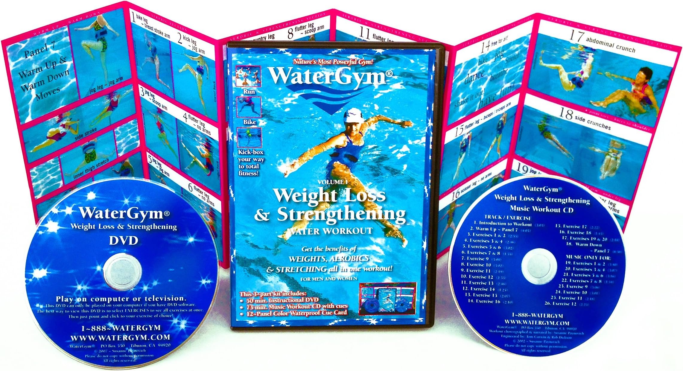 WaterGym Weight Loss & Strengthening Water Aerobics Music Waterproof Card