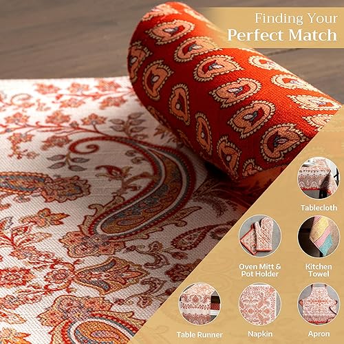 Miniatura 6 de Maison d' Hermine Manteles individuales 100% algodón, juego de 4 manteles individuales decorativos lavables de tela para regalos, comedor, fiestas