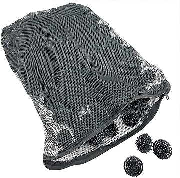 Aquarium Masters 300 Count 1.5 Inch Large Bio Balls Filter Media - Includes 18x14 Mesh Bag with Easy Access Zipper - Perfect Bio Balls for Pond Filter Media