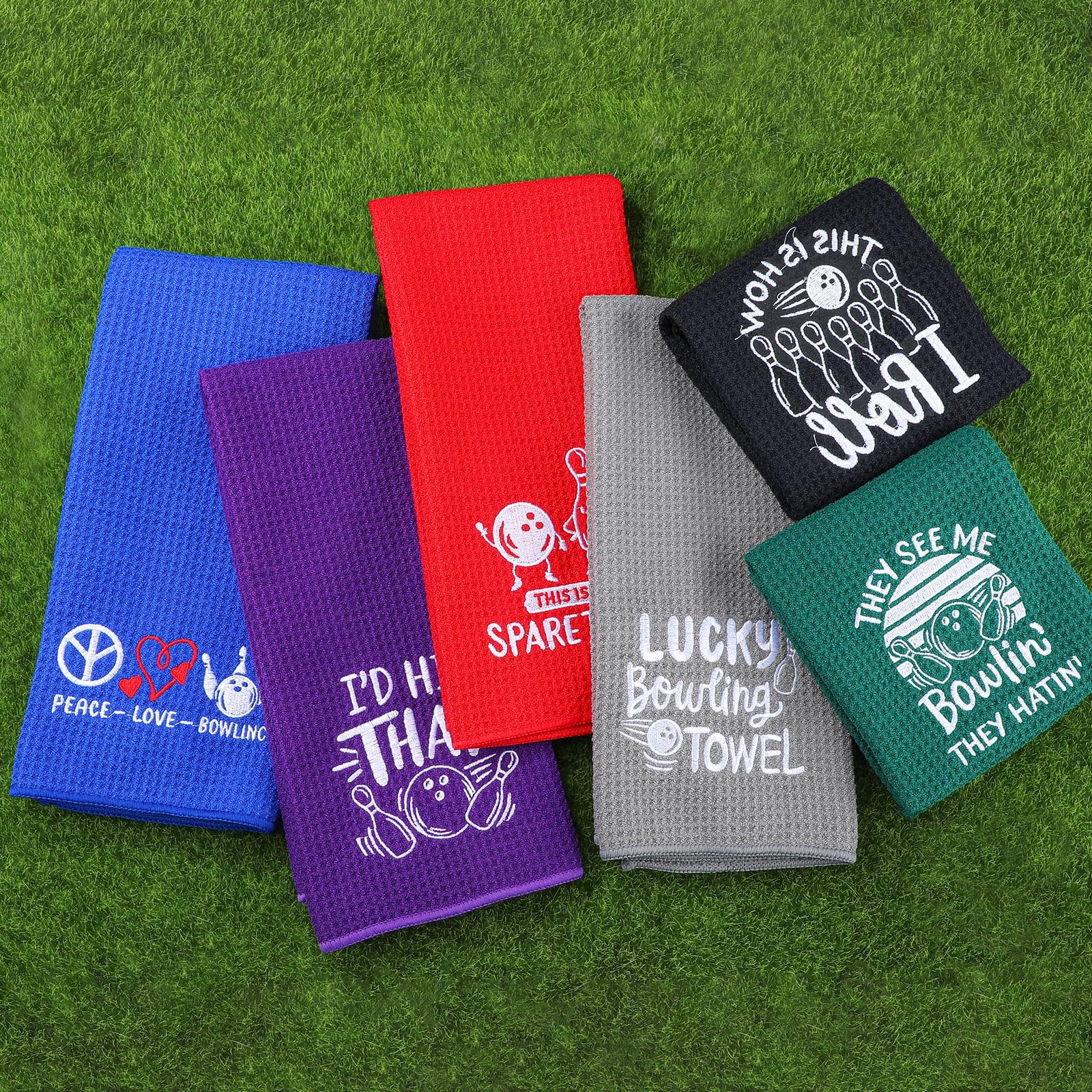 Bowling Handtuch Set – 3 Stück, Weich & Saugfähig, Mit Öse Für Die Bowlingtasche