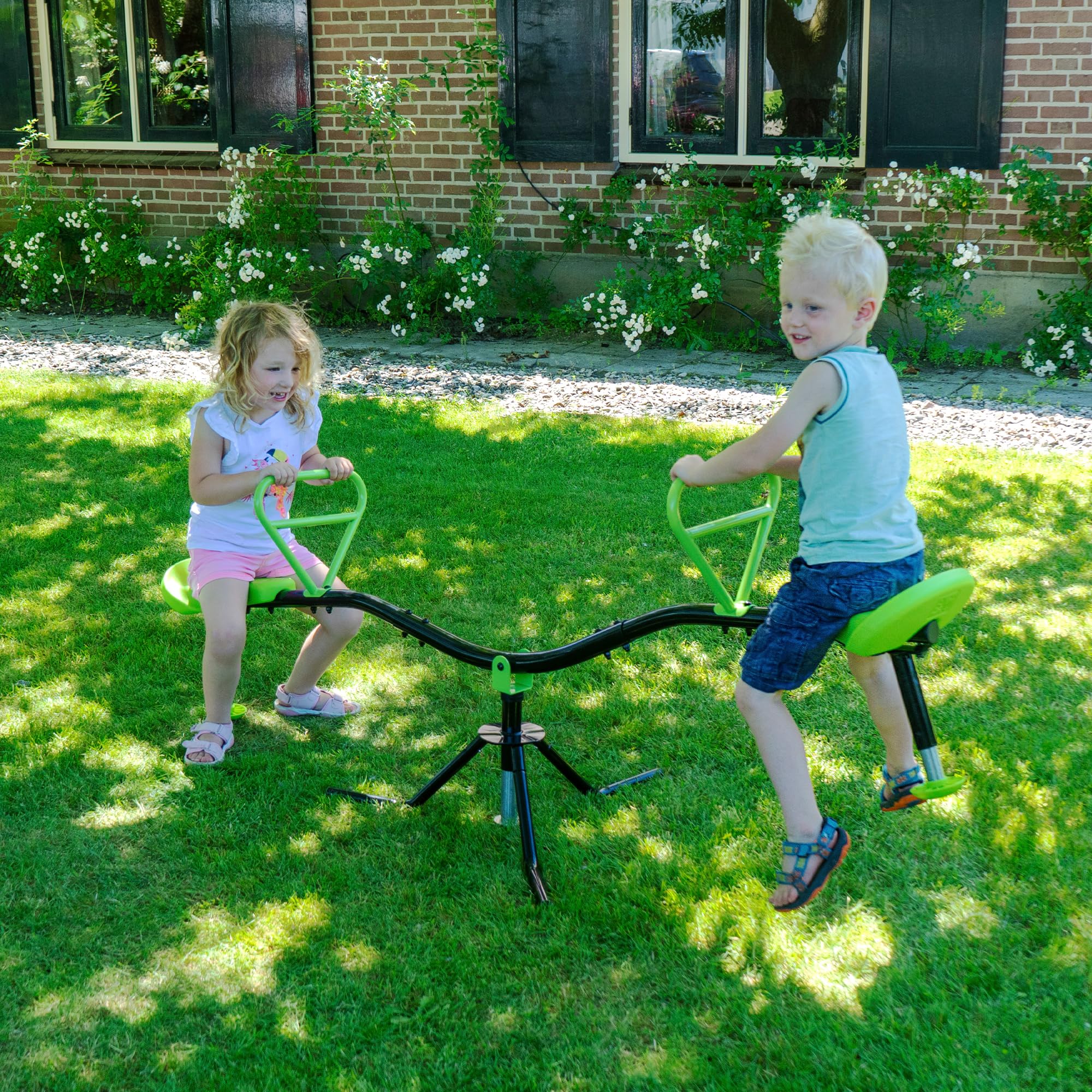 EXIT Karusselwippe Spinner 48.01.10.00 193 x 60 x 72,6 cm schwarz-grün 10 kg ab 3 Jahre