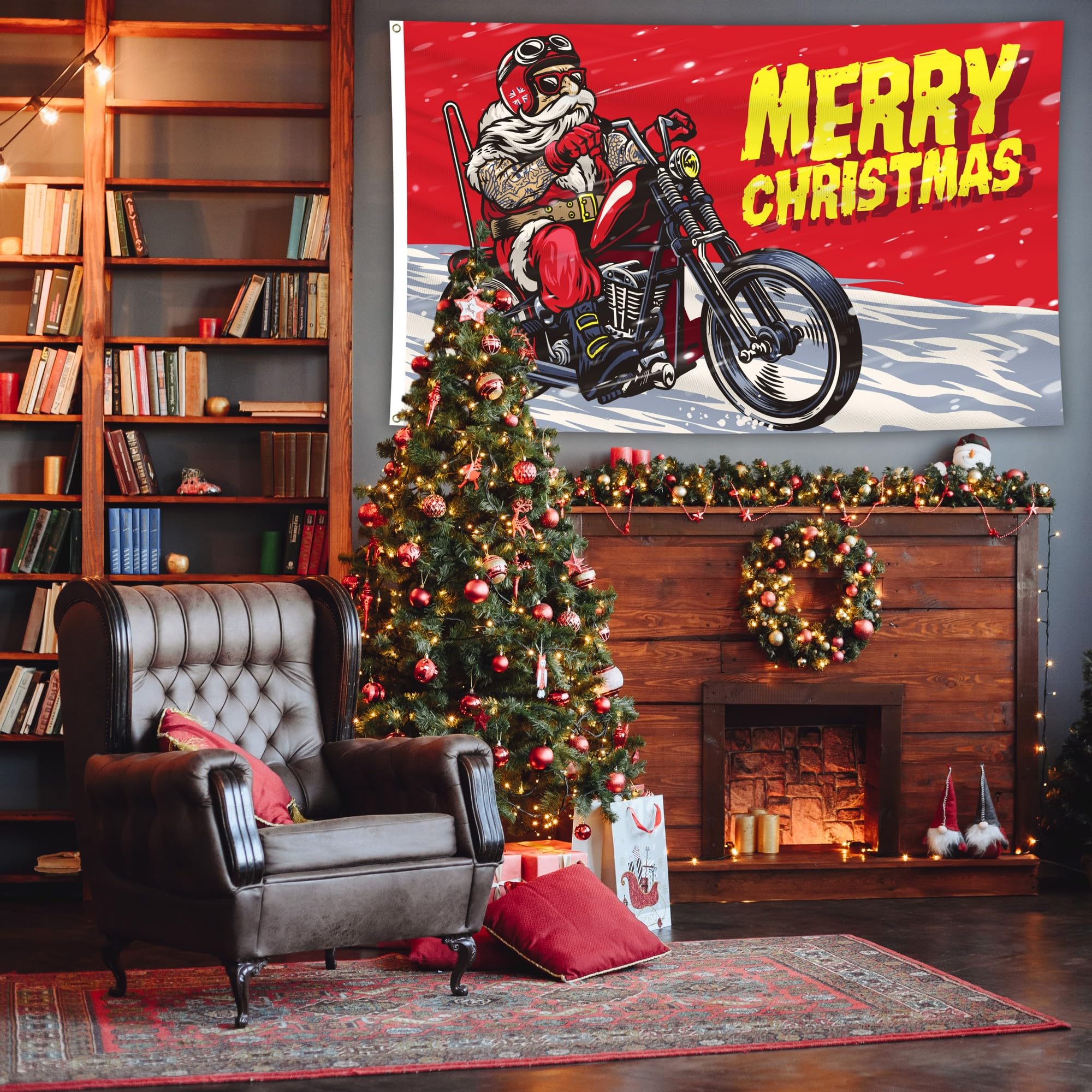 Fahne Weihnachten Weihnachtsfahne 90x150 Cm Mit Ös Produktbild-Vorschau 2