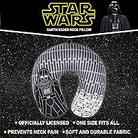 Vista 6 de FUL Star Wars Darth Vader and Storm Trooper - Almohada de viaje para el cuello para avión, coche y oficina, cómoda y transpirable, color gris