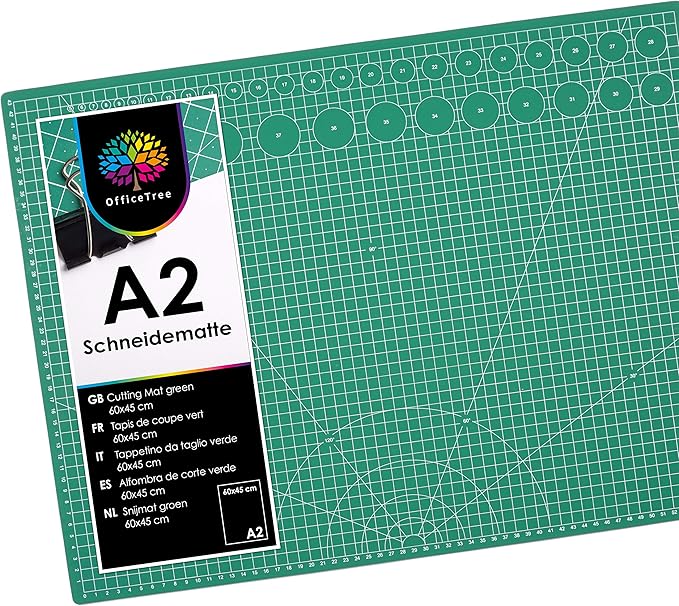 OfficeTree Cutting Mat A2 SelfHealing Green Cutting Mat 60 x 45