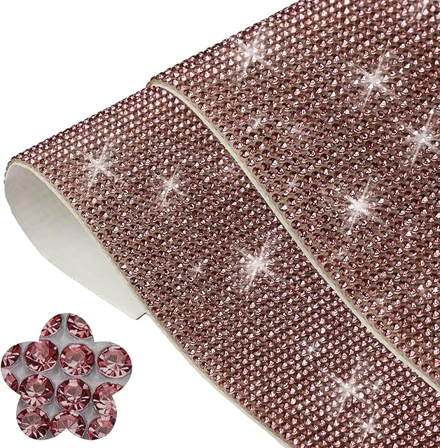 ZZLOVE 24000pc Bling Crystal Rhinestones Sticker Sheets, DIY Car/Nail/Home/Phone/Accessories Decoration Sticker, Self-Adhesive Glitter Rhinestones Crystal Gem Stickers for Gift Glass Party Decor