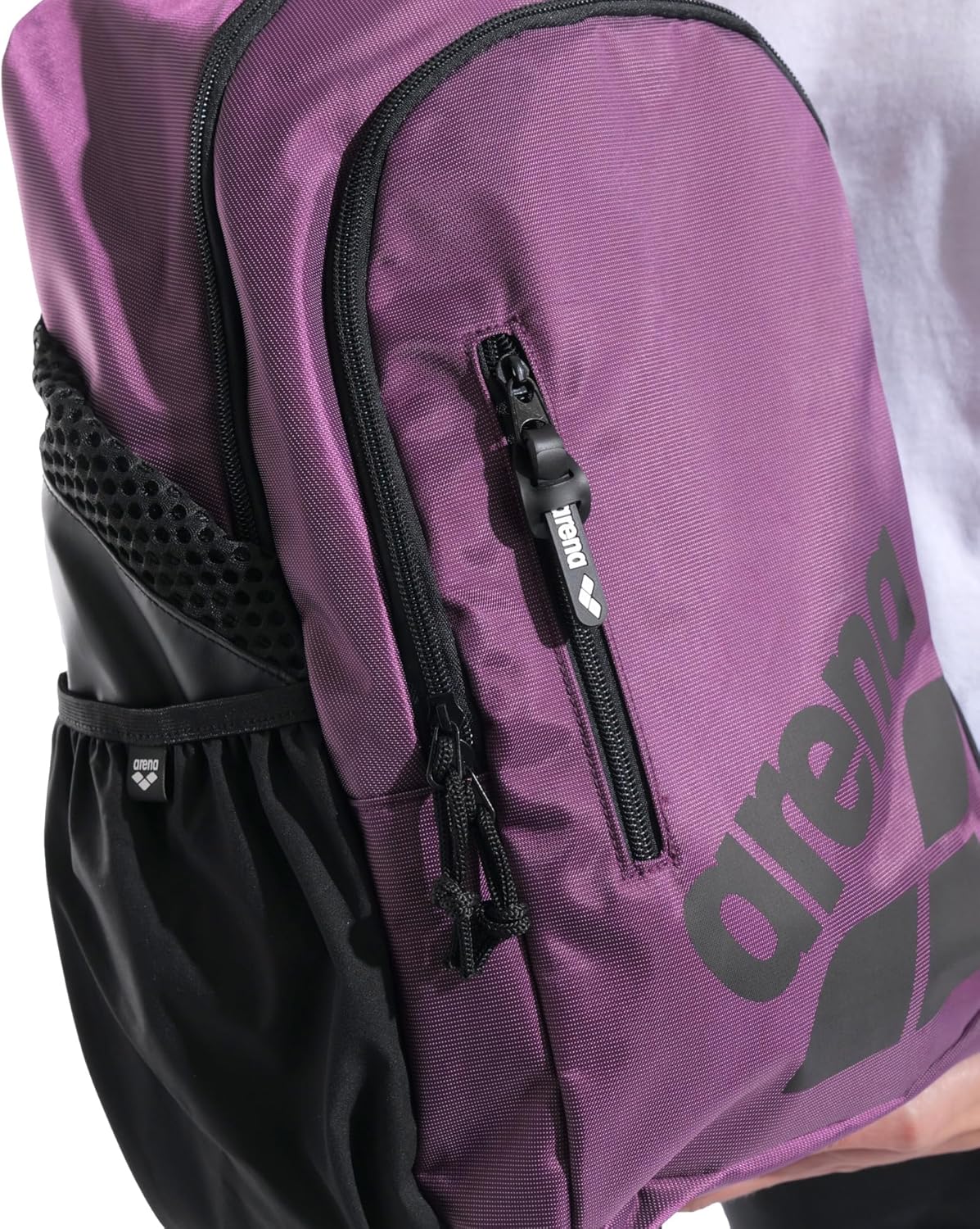 ARENA All Set Sports Swim Backpack Athletes Gym Rucksack Multisport Daypack Large Size Training Gear Equipment Bag for Teens Men Women, 30 Liters, Plum Purple