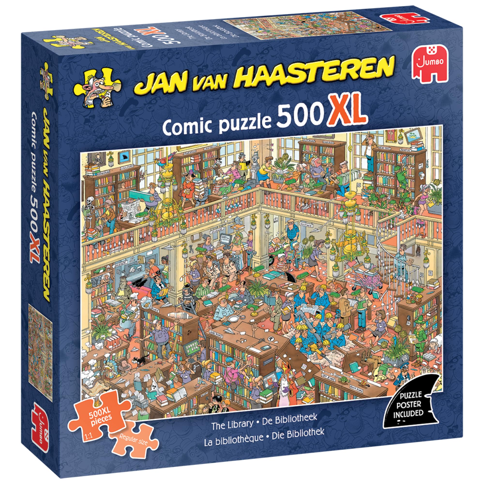Jan Van Haasteren The Library - 500XL Piece Jigsaw Puzzle for Adults
