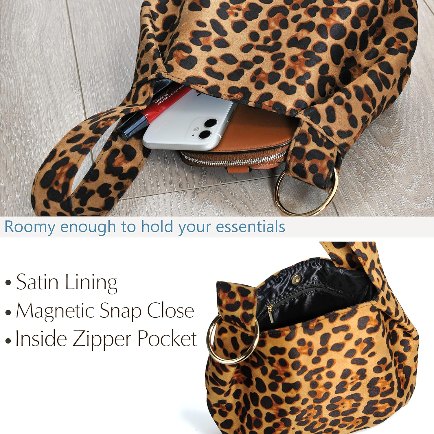 Women Clutch Velvet Top Handle Bag Wristlet Small Tote Purse - Image 5