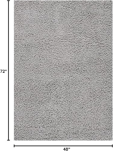 Vista 130 de SAFAVIEH Venus Shag Collection - Alfombra decorativa, 2 pies 7 pulgadas x 5 pies, color marfil, diseño sólido, no desprende pelusa y de fácil