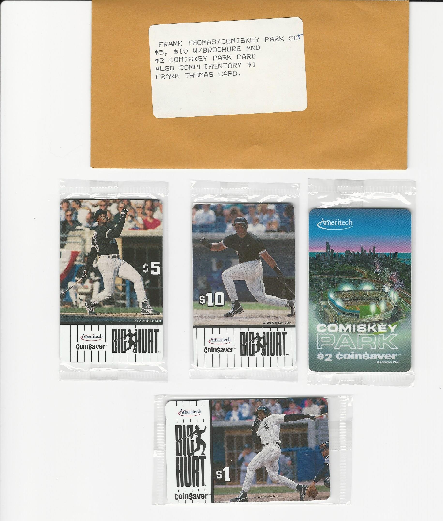 1994 Ameritech Big Hurt Frank Thomas Calling Cards