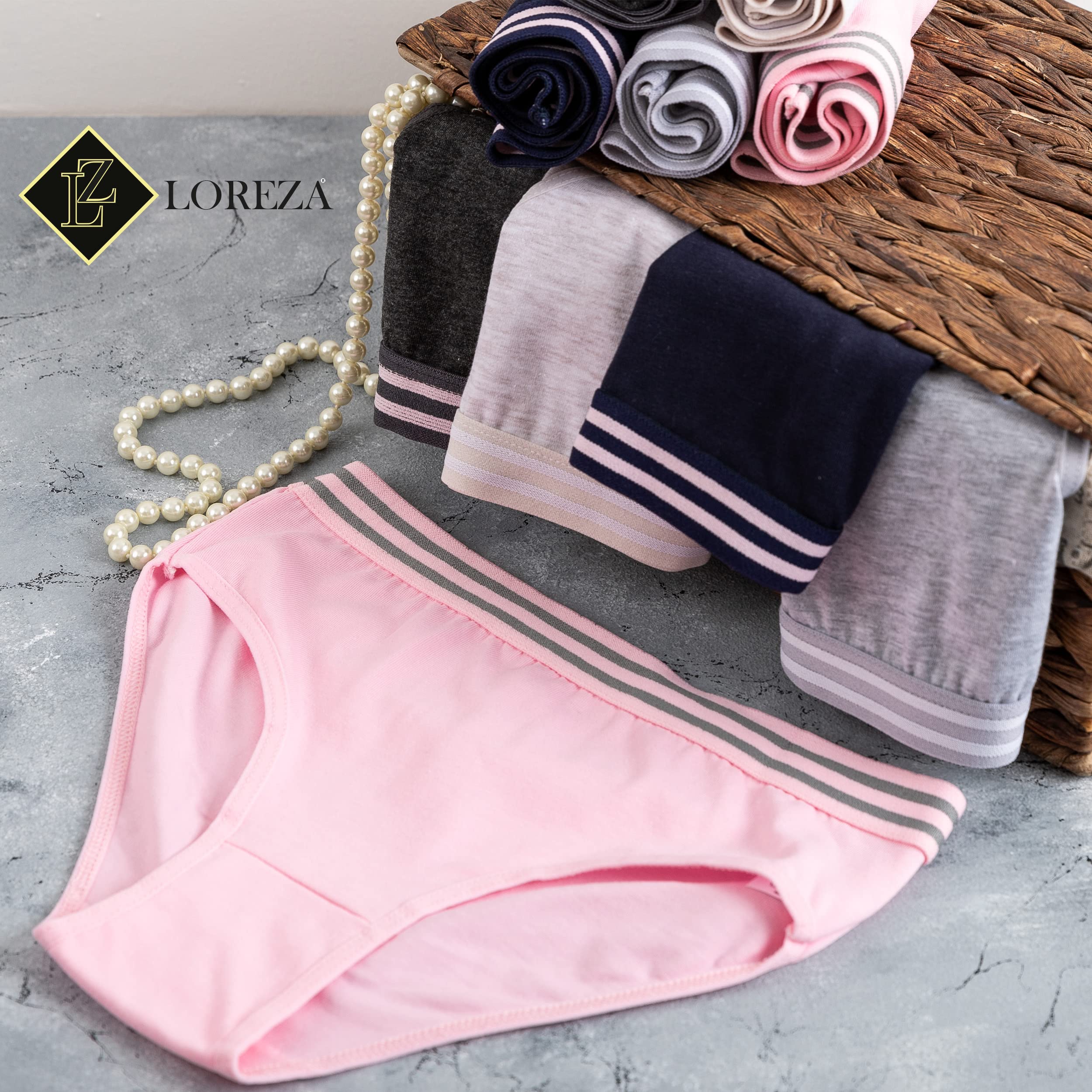 LOREZA ® 10 Braguitas de algodón para niña - Material cómodo y Suave - con Diferentes Motivos