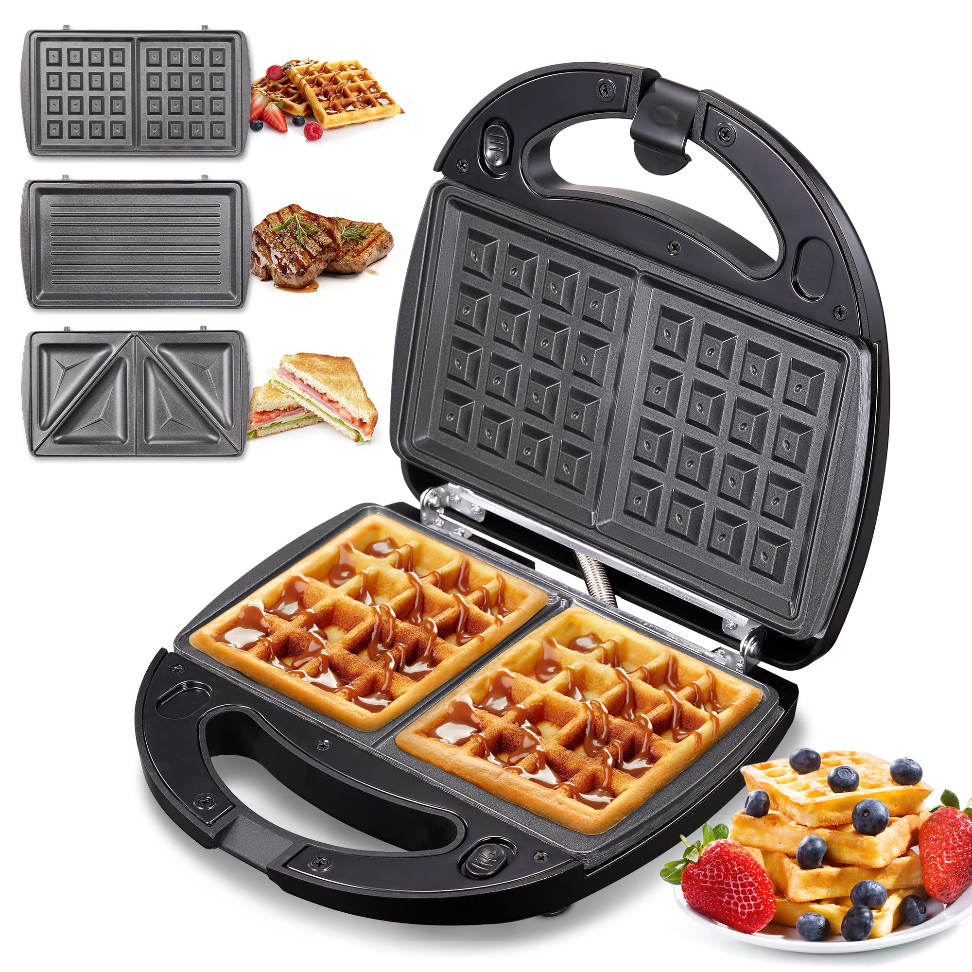 Yabano Waffle Maker 3 in 1, Toastie 