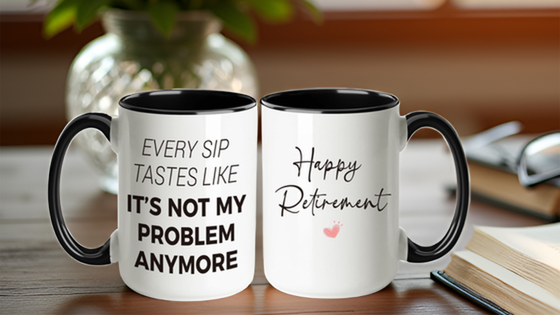 Taza de Retiro 15oz con Asa y Interior Negro miniatura 7