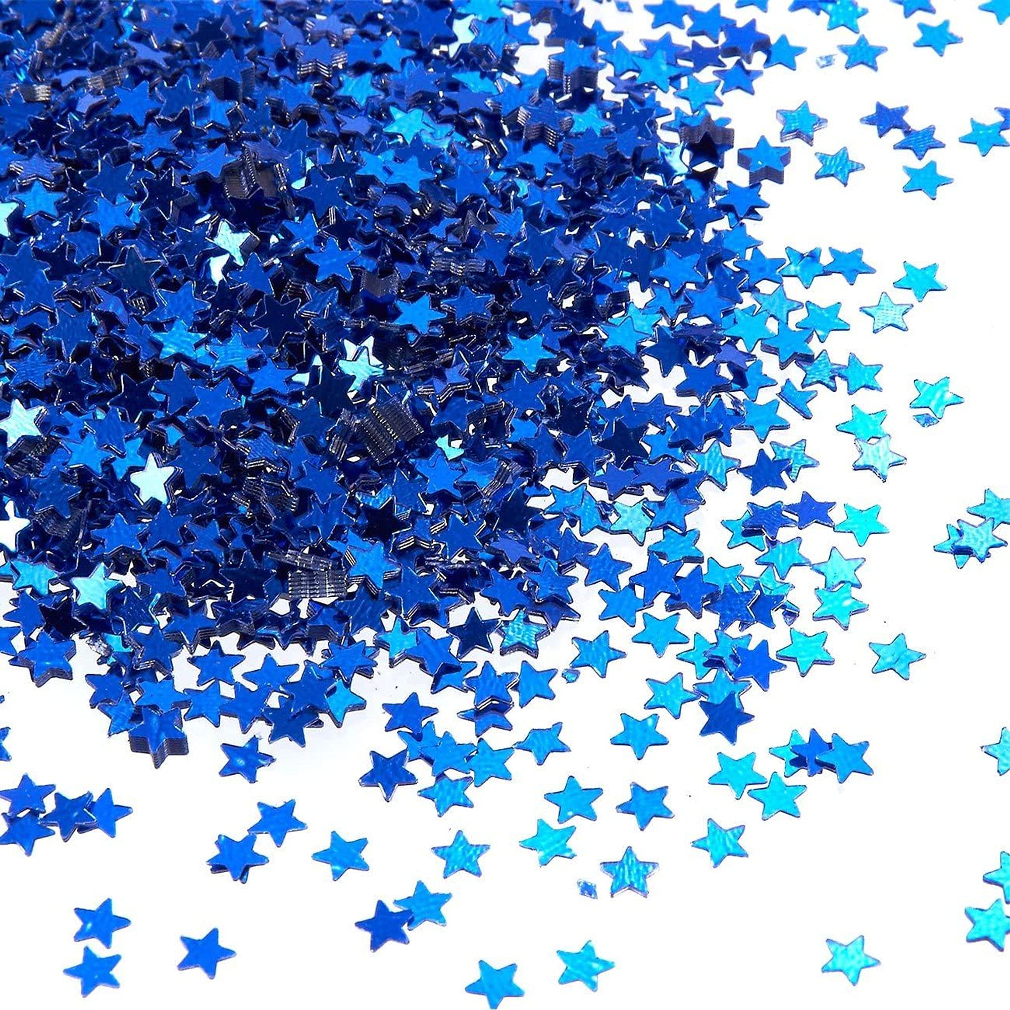 7oz Star Confetti Glitter Star Table Confetti Metallic Foil Stars Sequin for DIY Crafts, Party, Wedding and Home Decoration - Blue