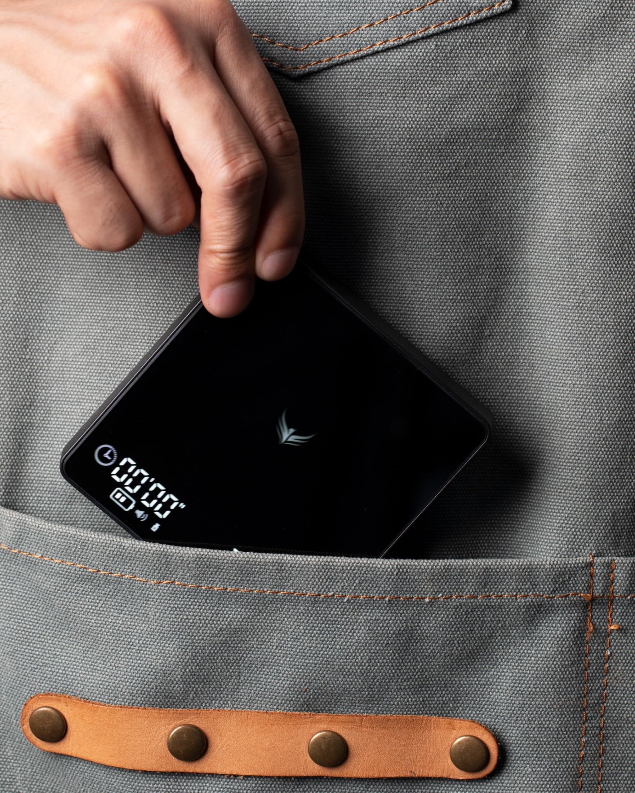 Báscula inteligente de café, báscula digital de espresso fácil de usar con temporizador, tara automática e indicador de caudal, báscula de peso compacta recargable para café por goteo, vertido