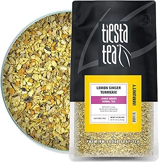 Tiesta Tea - Lemon Ginger Turmeric, Loose Leaf Lemon Ginger Herbal Tea, Lemon Ginger Turmeric, 16 Ounce