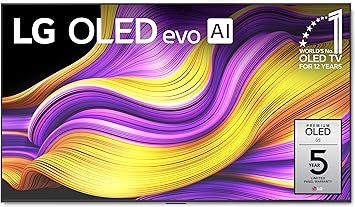 LG 65-Inch Class OLED evo AI Super Upscaling 4K G5 Series Smart TV w/Dolby Atmos, Vision, HDR10, Filmmaker Mode, Wow Orchestra, Alexa Built-in OLED65G5WUA, 2025