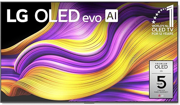 LG 65-Inch Class OLED evo AI 4K G5 Series Smart TV w/Dolby Atmos, Dolby Vision, HDR10, AI Super Upscaling 4K, Filmmaker Mode, Wow Orchestra, Alexa Built-in (OLED65G5WUA, 2025)