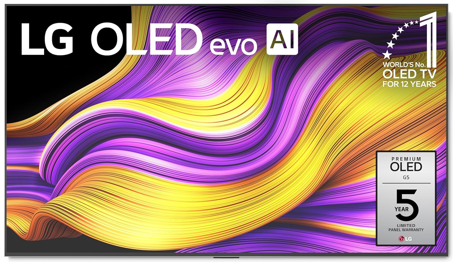 LG 65-Inch Class OLED evo AI 4K G5 Series Smart TV w Dolby Atmos Dolby Vision HDR10 AI