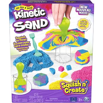Kinetic Sand Squish N' Create Set 382 g Original Kneading Sand from 3 Years