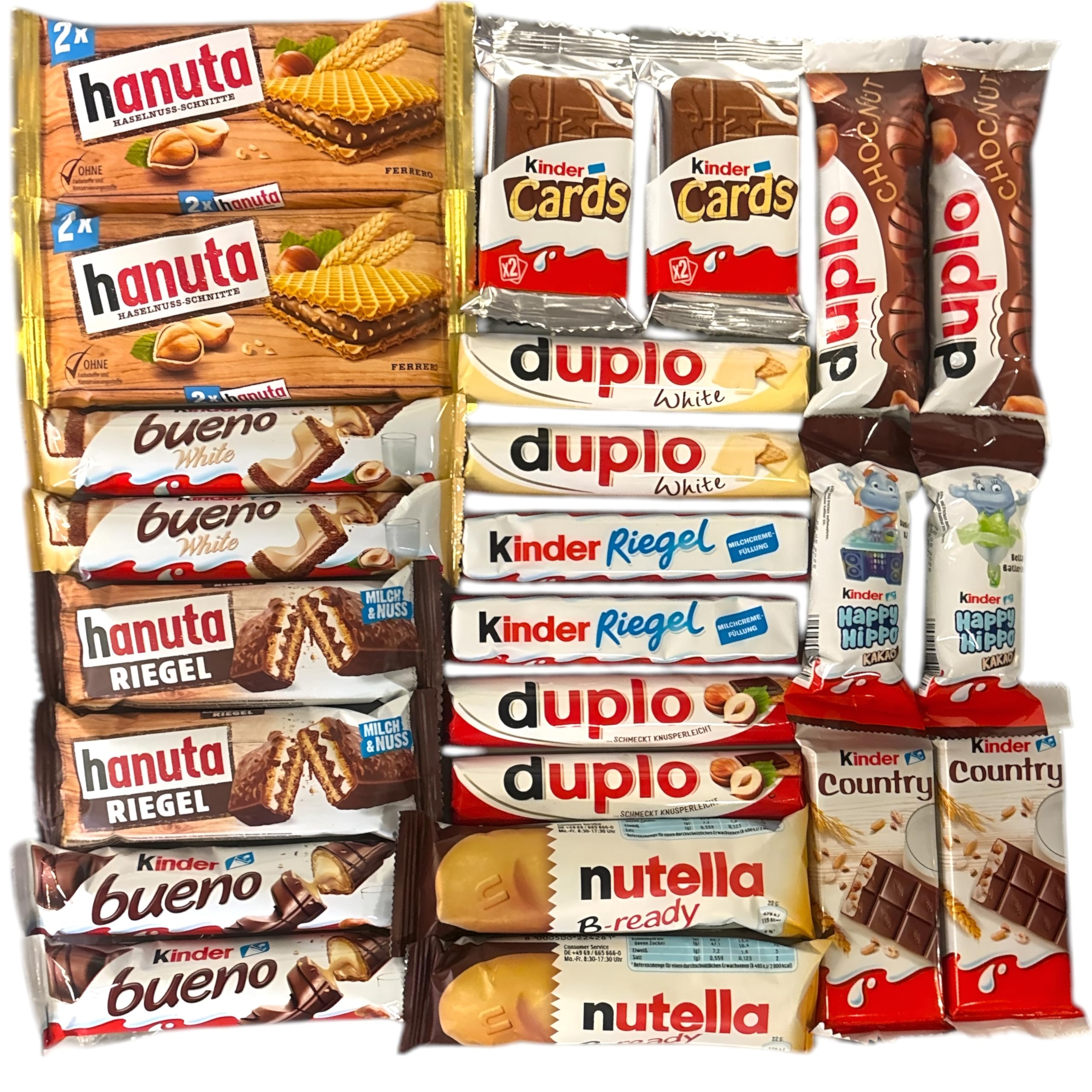 Süßigkeiten – Mix Party Box mit Ferrero Kinder, Duplo & Hanuta Spezialitäten, 1er Pack (1 x 620g)