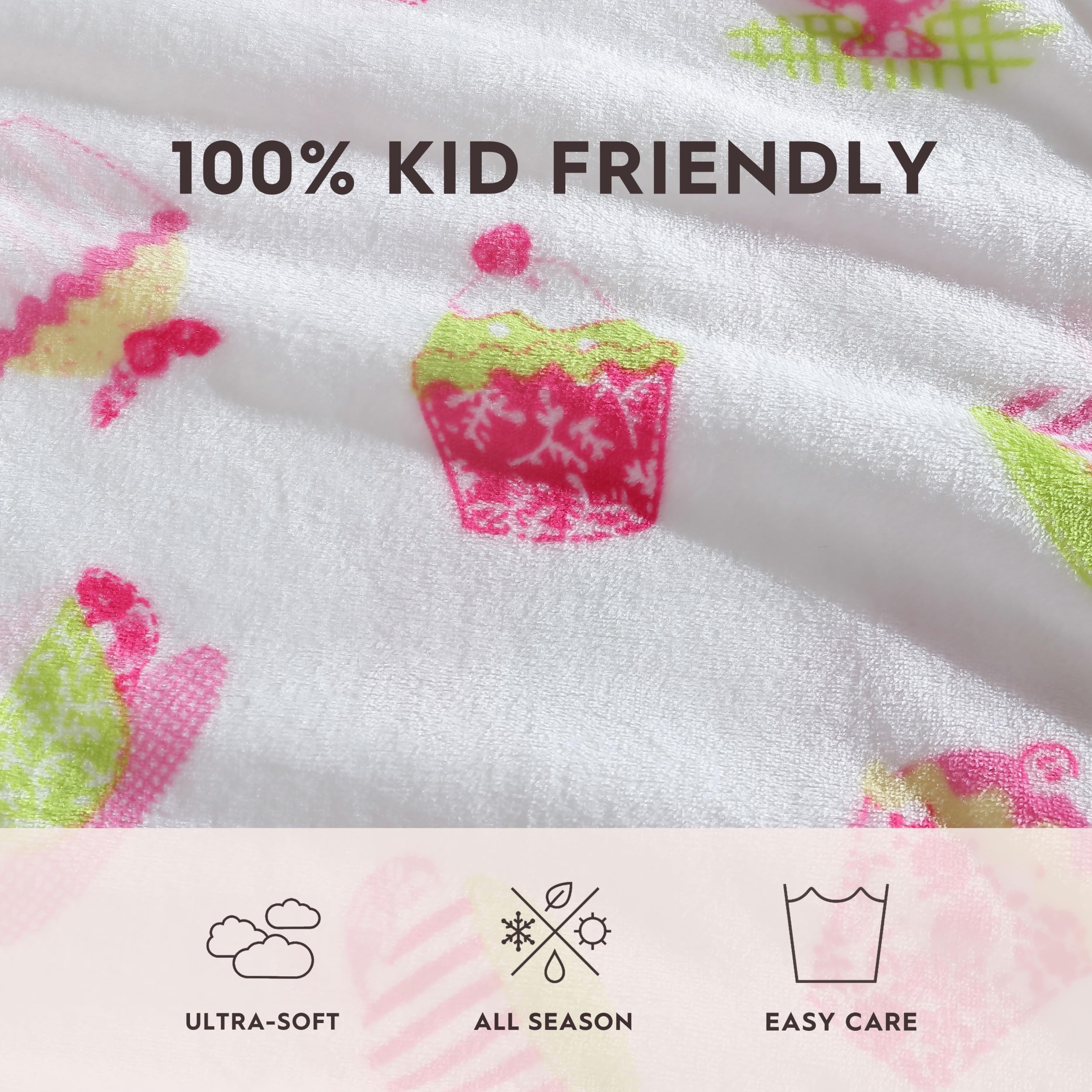Amazon｜Laura Ashley キッズ - スローブランケット、スーパーソフト