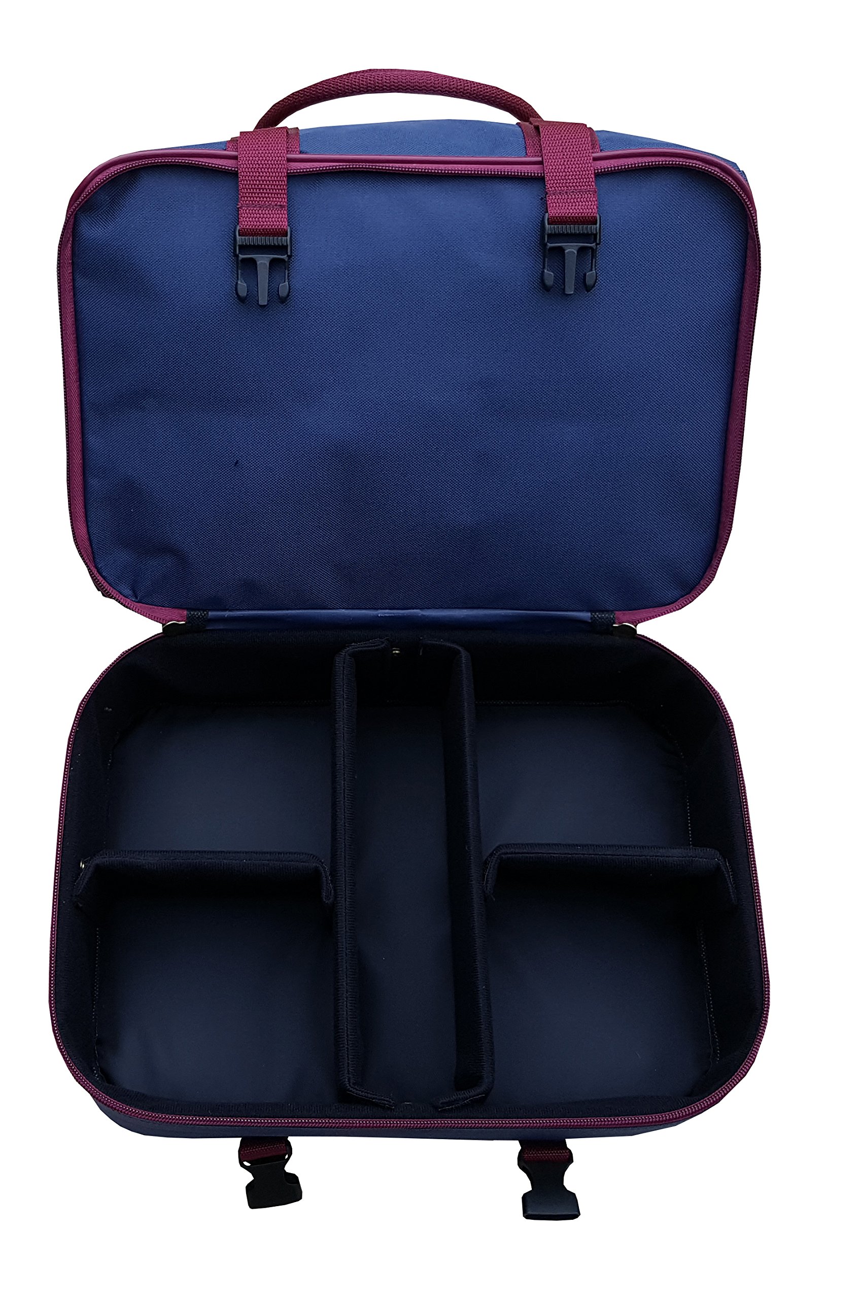 Acclaim Farne Midi - Bolsa de bolos para interior y exterior (nailon, 4 cuencos), color verde, Azul Marino/Borgoña