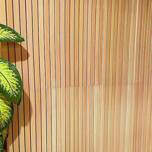 Miniatura 3 de Dundee Deco Paneles de pared 3D con efecto de madera, revestimiento, paneles de pared de aspecto de madera marrón amarillento, revestimiento de