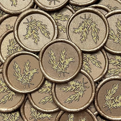 Miniatura 6 de 25 calcomanías de sello de cera dorada y verde, hechas a mano, autoadhesivas, para invitaciones de bodas, sobres, envoltura de regalo, Navidad