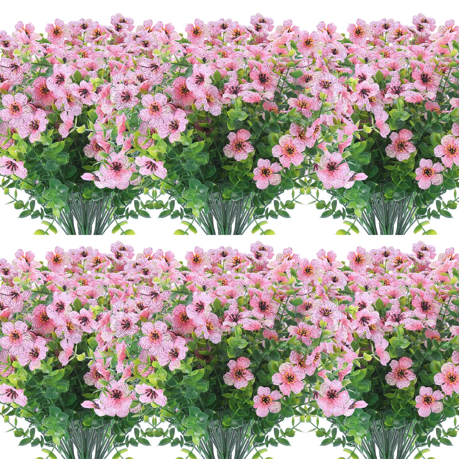 XEOLIAN Artificial Pink Eucalyptus Flowers