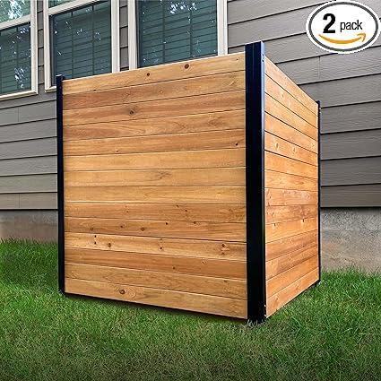42in H x 38in W (2 Panels) No Dig Enclo Richmond Cedar Wood Privacy Screen, Ideal Outdoor Privacy Wall, Pool Equipment Enclosure, Trash Can Enclosures, Air Conditioner Fence, EC18008