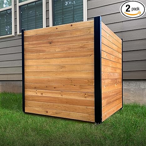 42in H x 38in W (2 Panels) No Dig Enclo Richmond Cedar Wood Privacy Screen, Ideal Outdoor Privacy Wall, Pool Equipment Enclosure, Trash Can Enclosures, Air Conditioner Fence, EC18008