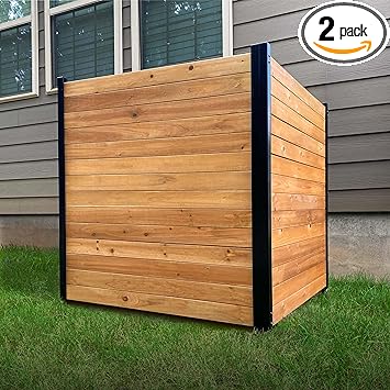 42in H x 38in W (2 Panels) No Dig Enclo Richmond Cedar Wood Privacy Screen, Ideal Outdoor Privacy Wall, Pool Equipment Enclosure, Trash Can Enclosures, Air Conditioner Fence, EC18008