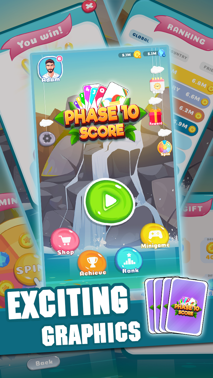 Phase 10 Phase 10 Score Card Game Phase Ten Phases Card Games For