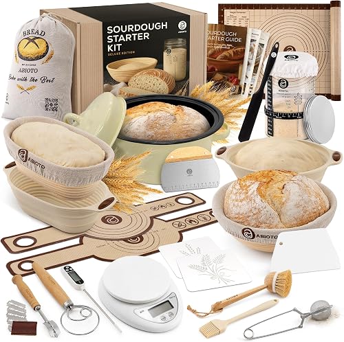 ABIOTO Sourdough Starter Kit with Dutch Oven - A Complete Baking Gift Set