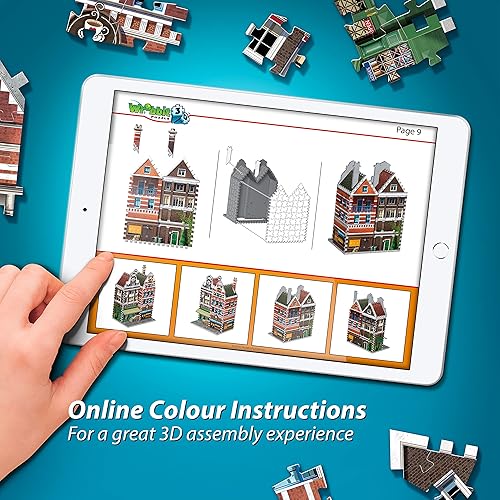 Vista 42 de Wrebbit 3D Urbania Collection - Paquete de rompecabezas 3D Incluye hotel, cine, café y estación de bomberos 1165 piezas de rompecabezas en total