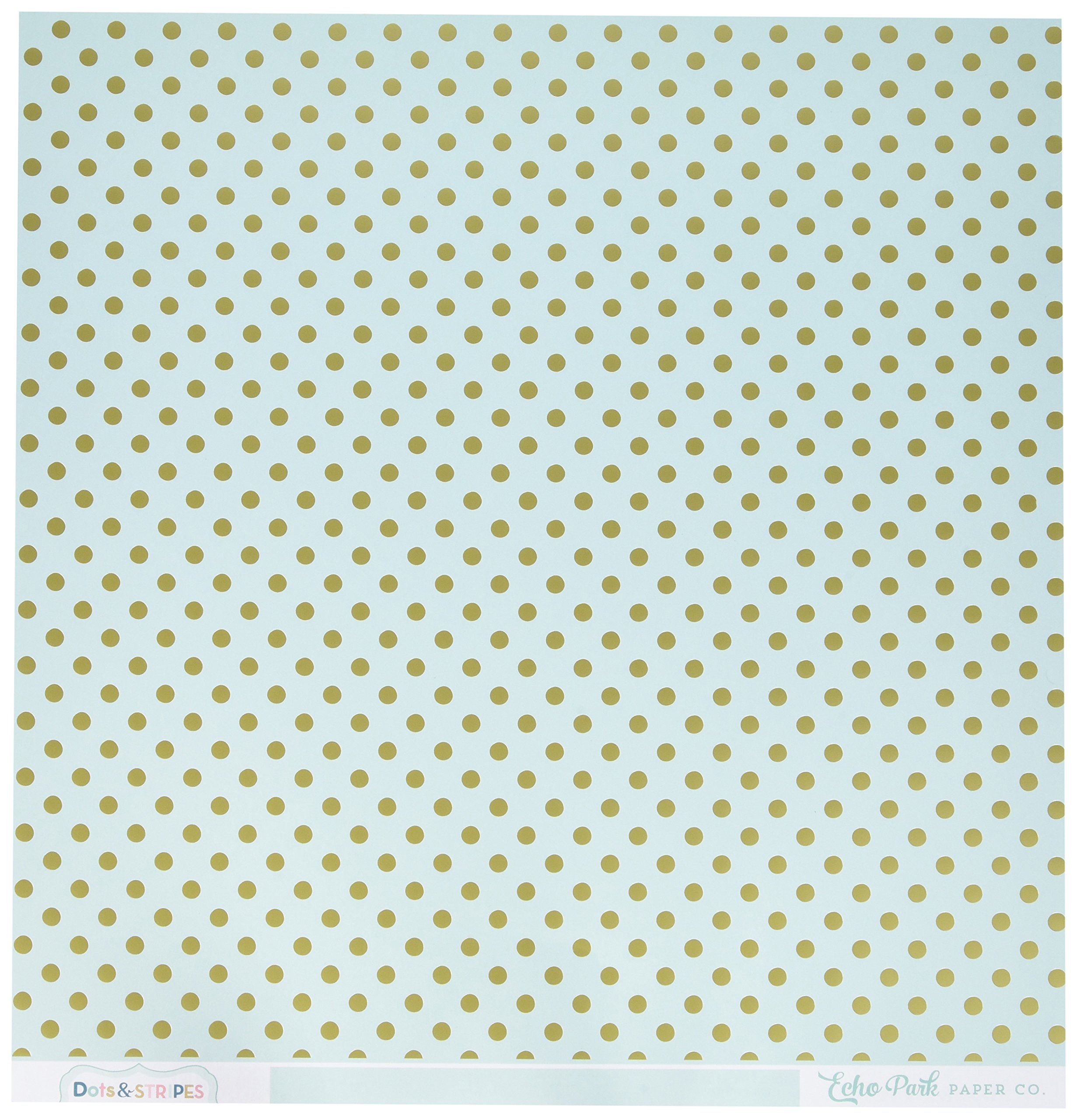 Papier cartonné or et menthe Echo Park de haute qualité pour scrapbooking élégant