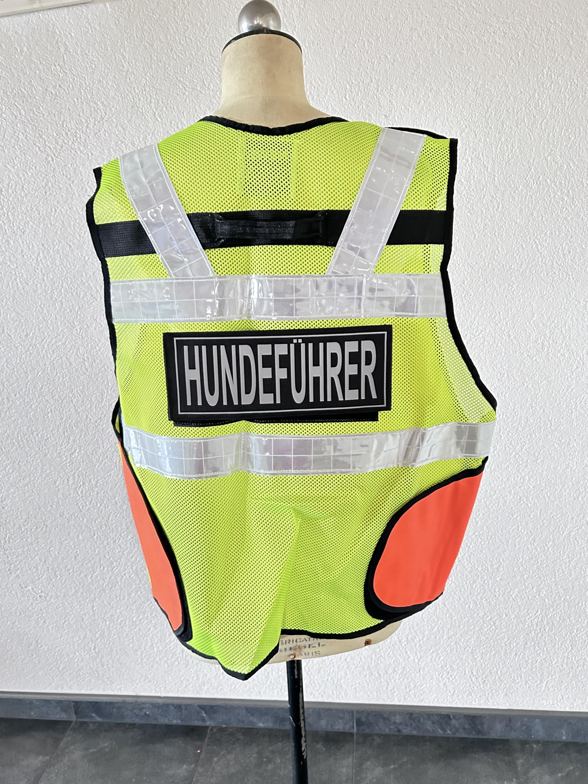 Sicherheitsweste Schutzweste Securityweste Einsatzweste Kennzeichnungsweste Multifunktionsweste Werkschutz Wachschutz Reflektierend 202 gelb Orange + 2 Patch Blau SECURITY