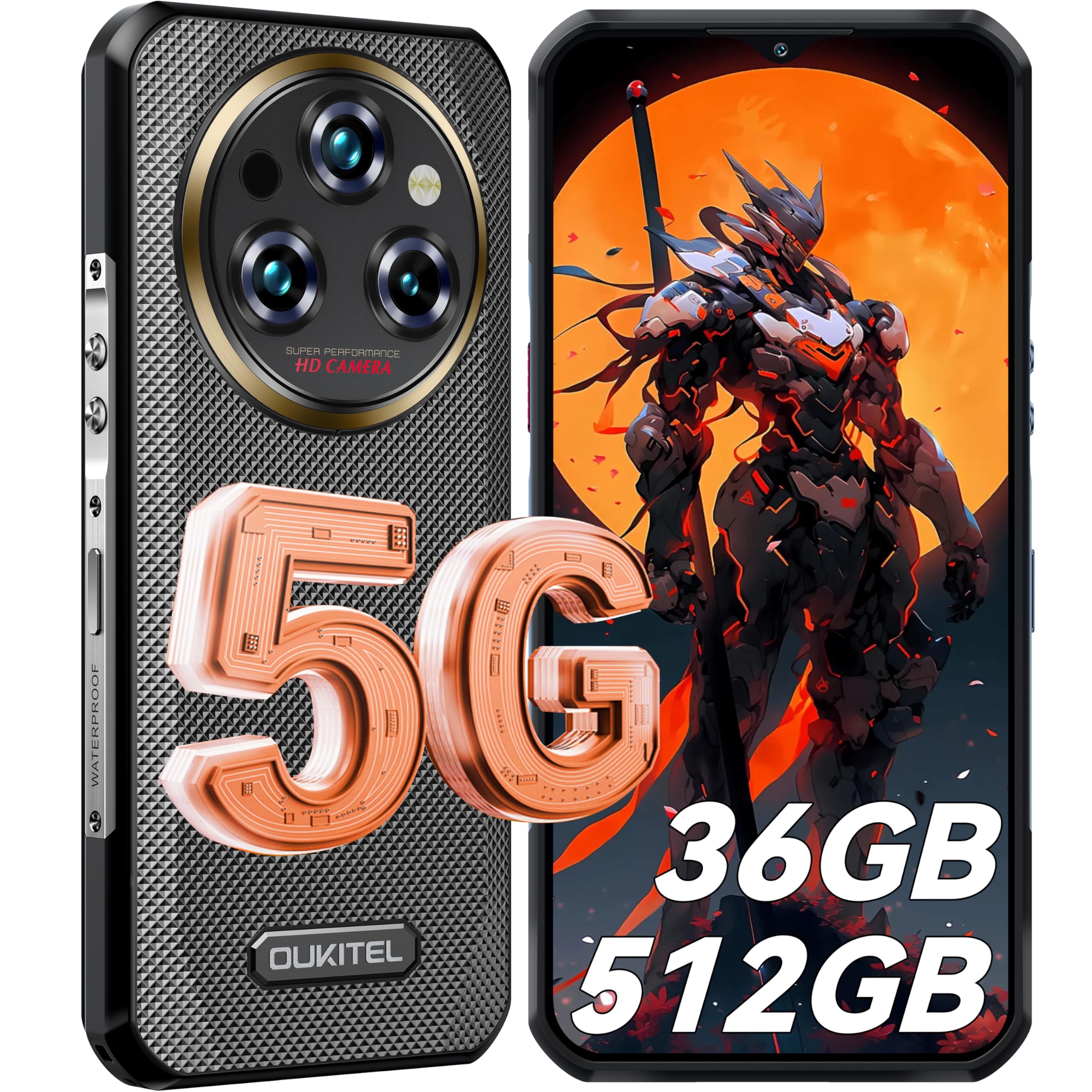 Amazon.com: OUKITEL WP35 Pro Rugged Smartphone 5G - 36GB+