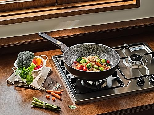 Miniatura 7 de Sartén antiadherente para wok Glam de 11 pulgadas, sartén multicapa con revestimiento inoble, libre de PFOA y PFOS, sartenes para tortillas