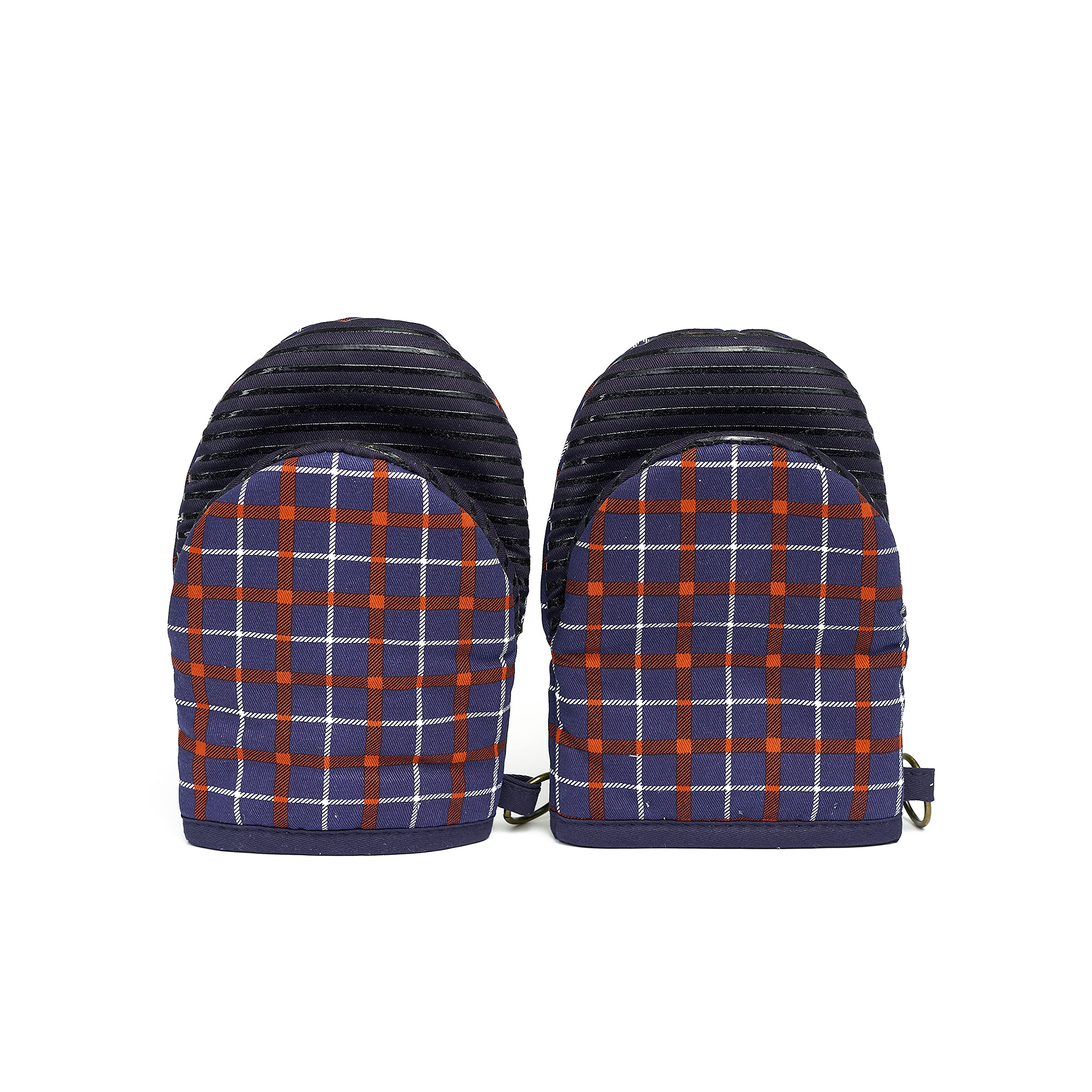 Nautica Silicon Classic 2-teiliges Ofenhandschuh-Set, Mini-Paar, Rot/Marineblau, kariert, 2 Stück