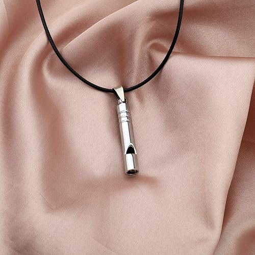 Miniatura 7 de POTIY Collar con colgante de silbato, silbato de emergencia, silbato de supervivencia para camping, senderismo, caza y entrenamiento de mascotas,