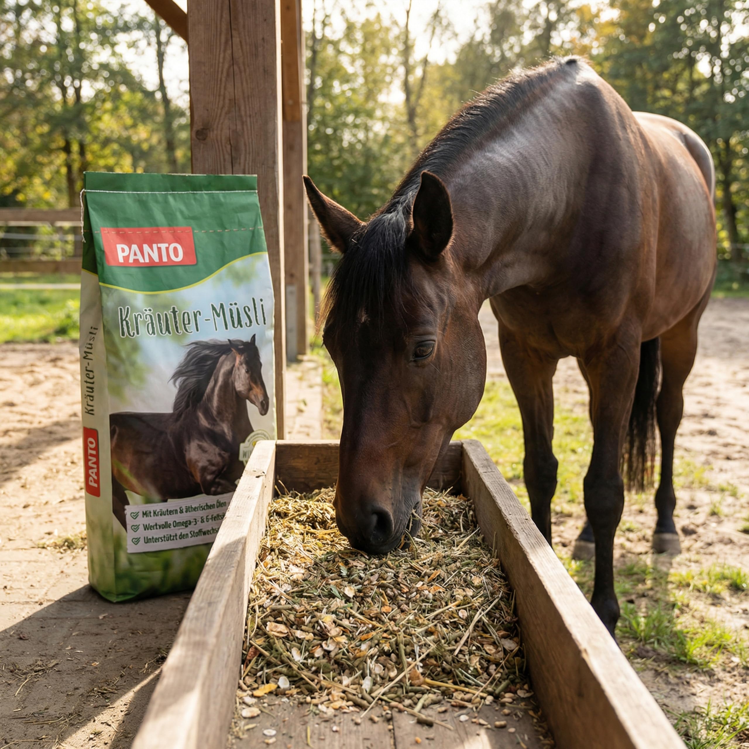 PANTO Kräutermüsli mit Wisan-Lein 20 kg – Pferdemüsli mit Omega-3 & 6