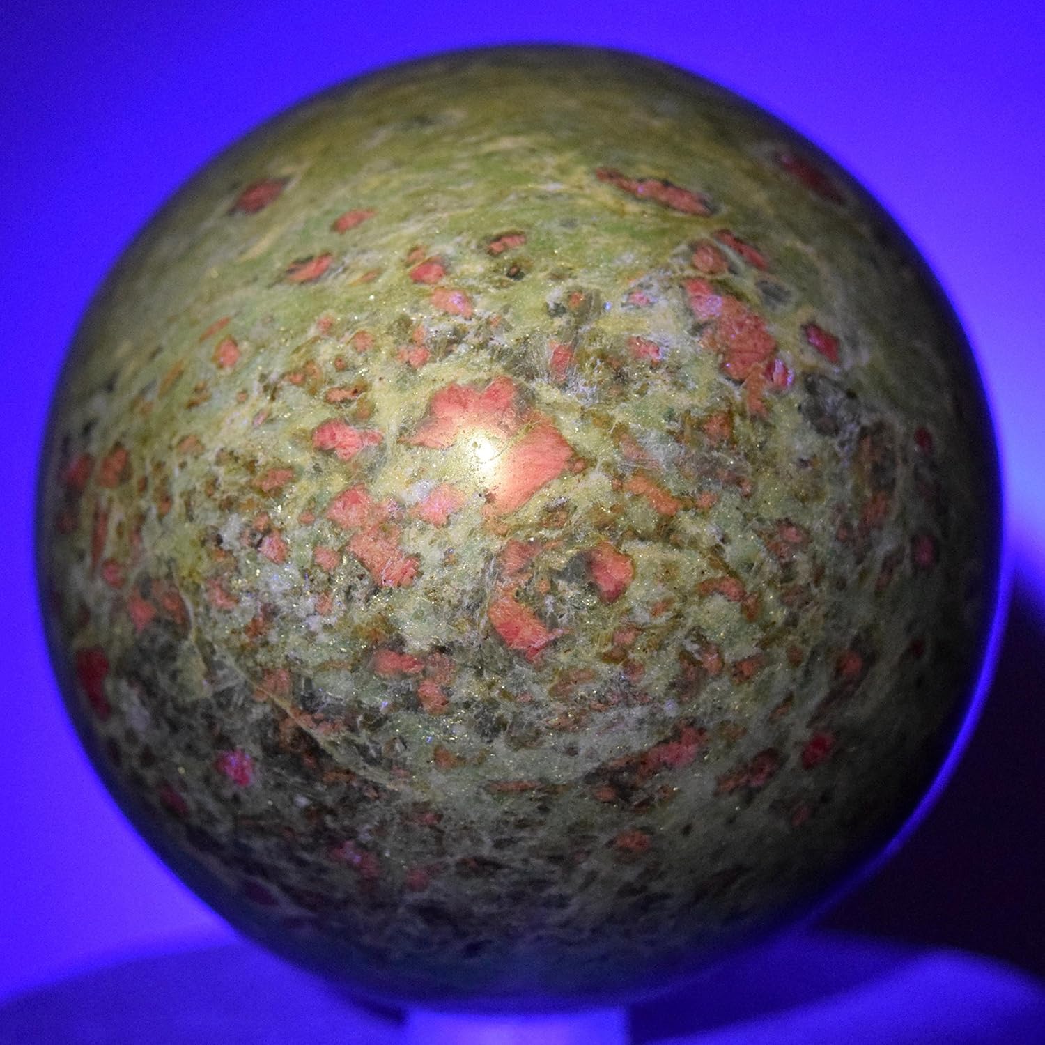 HQRP 2.75" Natural Green Fuchsite w/Red Ruby & Blue Kyanite Gemstone Sphere Polished Crystal Mineral Ball from India